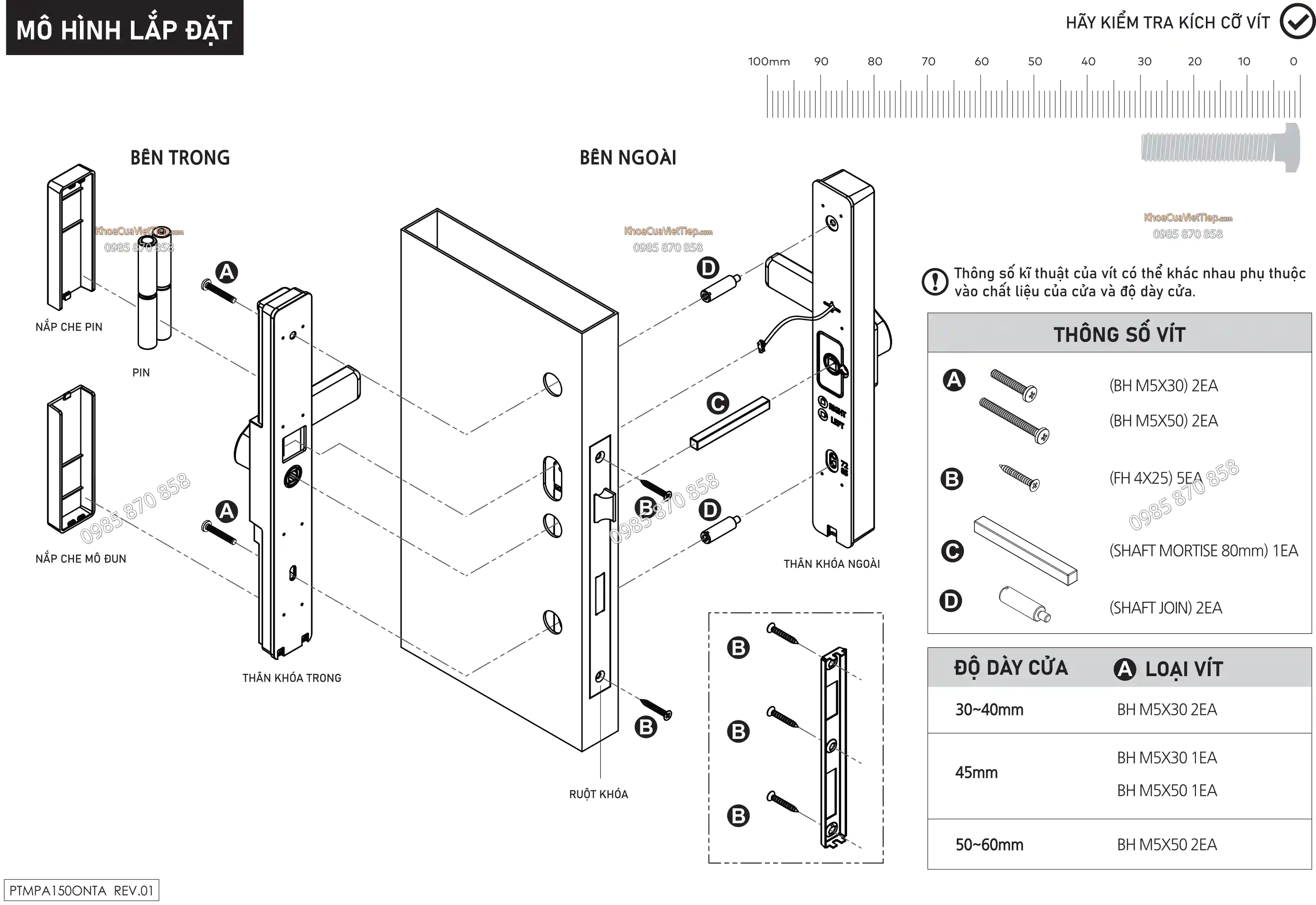 Hướng dẫn lắp đặt khóa 28327 - ảnh 1