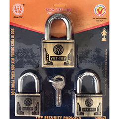 Bộ 3 Khóa Treo Hợp Kim Chung Chìa 01003