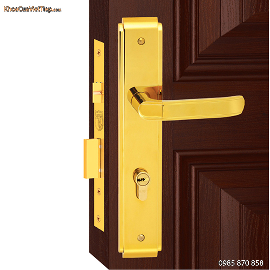 Khóa Hợp Kim Cửa Chính Màu Vàng 04925
