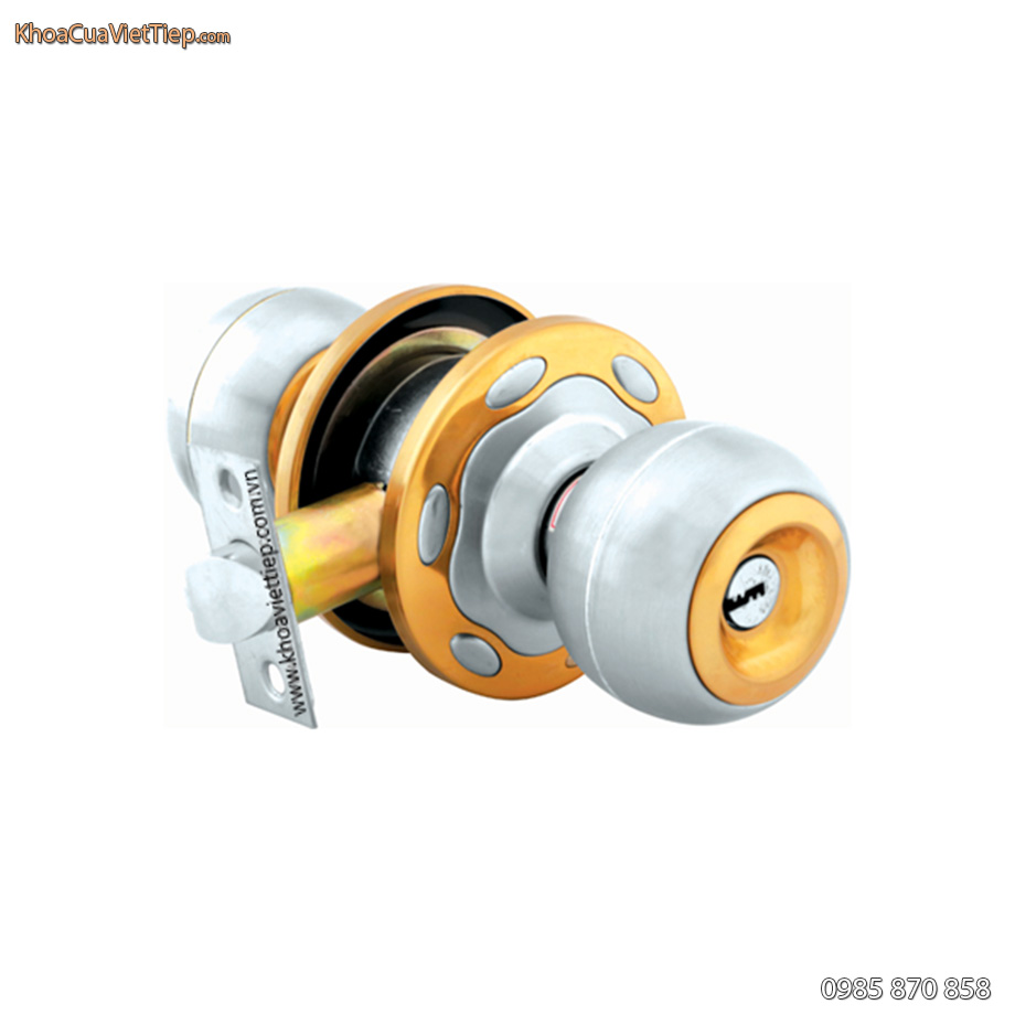 Khóa Nắm Tròn Inox Màu Trắng Đồng 04212